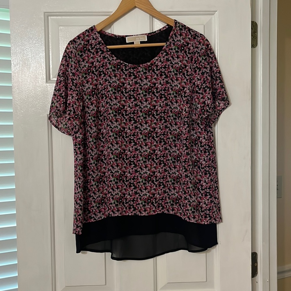 Michael Kors Pink Floral Top